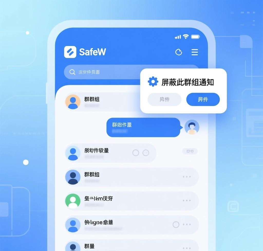 如何屏蔽特定群组或好友的通知？——SafeW聊天软件实用指南